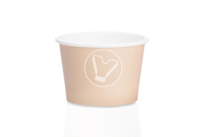 Paper cup for ice cream, 250ml, kraft