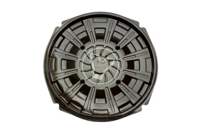 Cake container, brown, T-235/2, diameter 235 mm