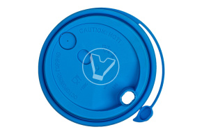 Lid with plug, blue matte, d 90 mm