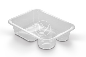 Sealing container with gravy boat, transparent, 187*137*45 mm, 635 ml