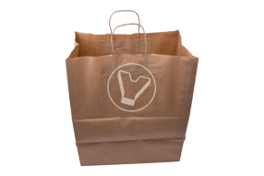 Bag with twisted handles, craft, 320*200*370 mm