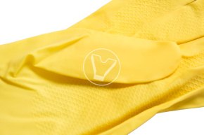 Перчатки резиновые, 50 г, размер M, желтые