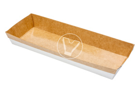 Лоток BAKEBOX, 550 мл, 235/220*105/75*80/30 мм, крафт