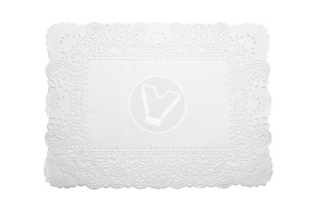 Paper lace doilies, rectangular, 300*400 mm, white, 250 pcs/pack, Deco