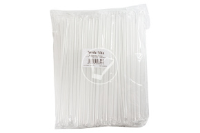 Straws without corrugation, transparent, ind. polyethylene packaging, diameter 8 mm, length 230 mm