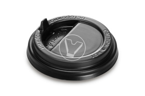 Lid d-82 with valve, black PS (for cups 1205815, 1205813, 1205814)