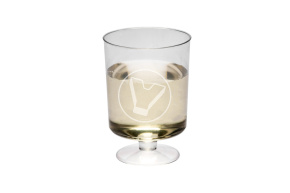 Glass with a low stem, transparent, 200 ml