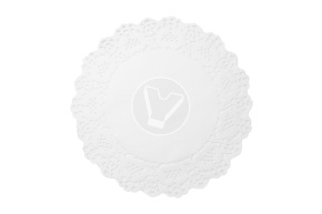 Paper lace doilies, round, d 240 mm, white, 250 pcs/pack