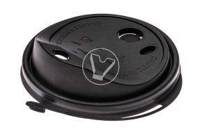 Крышка d-80 с питейником, черная, тип К