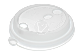 Lid with plug, white matte, d 90 mm