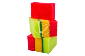 Large-pored kitchen sponge, 7 pcs/pack, Optimal