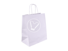 Bag, 320*180*370 mm, white, with twisted handle 