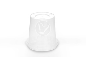 Jar with handle and lid, d-118, 850ml, transparent