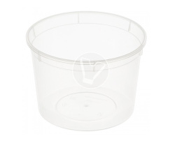 Soup container PL, 500 ml, d 112 mm, with lid, black