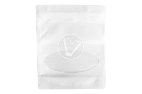 Pouch bag with zip lock, 220*300 mm (40+40), 140 microns, white with window