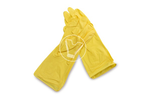 Перчатки резиновые, 50 г, размер M, желтые