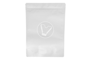 Пакет металлизированный дой-пак с замком зип-лок, 200*300 мм (45+45), 140 мкм белый, матовый