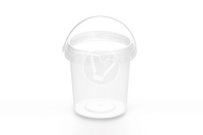 Jar with handle and lid, d-118, 850ml, transparent