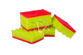 Губка кухонная c ребристой поверхностью, 5 шт/уп, Fresh and Clear