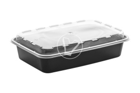 Container 830 ml with lid, 1 section