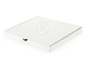 Pizza box, 300*300*40 mm, corrugated, white