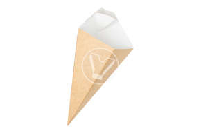 Бумажный конус для фри ECO CONE, размер L, Verde Vita