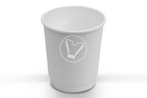 Стакан 250 мл, белый, двухслойный, d 80 мм