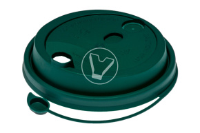 Крышка с клапаном и заглушкой, темно-зеленая матовая, d 90 мм