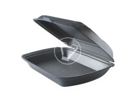 Контейнер (ланч-бокс) с крышкой, 247*206*70 мм, черный