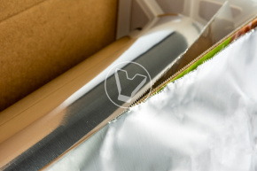 Foil in a case with a built-in knife, width 30 cm, 55 m, 18 microns