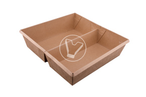Salad bowl OneClick, 1200 ml, 2 sections, craft