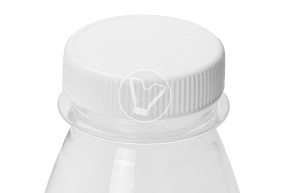 Round bottle with wide neck, without lid 500ml, transparent
