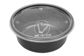 Soup container K115, 250 ml, black, without lid, VZLP