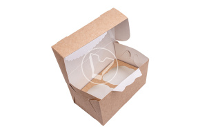 Упаковка для маффинов ECOMUF 2, 2 отделения, 160*100*100 мм