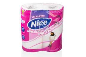 Полотенце бумажное "Nice"  2 сл., 2 рул./упак