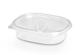 Oval container for salad RKS-350, transparent
