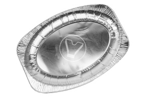 Aluminum dish, oval, 430*288*19 mm
