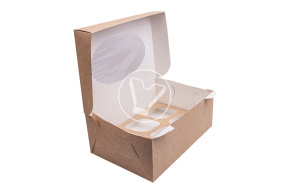 Packaging for muffins ECOMUF 6, 6 compartments, 250*170*100 mm