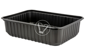 Container 750 ml, 179*132*51.8 mm, black, Cyclyc