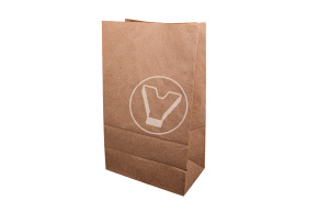 Bag with straight bottom, craft, 240*140*400 mm