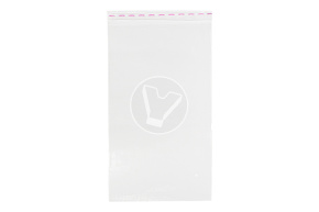 Transparent bag with adhesive tape, 25*40 cm, 25 microns