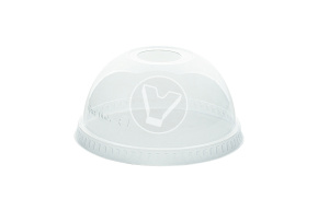Plastic cup dome lid, with hole