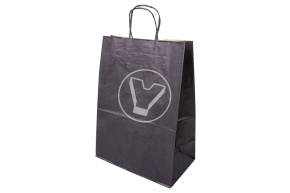 Bag with twist handles, black, 260*150*350 mm