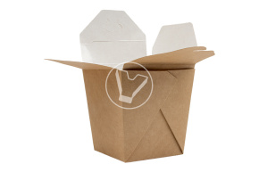 Container for WOK noodles 700 ml, 81/101*81/101*106 mm, craft