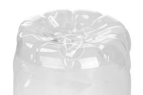 Round bottle with wide neck without lid, 1000ml, transparent