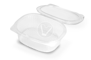 Oval container for salad RKS-500, transparent