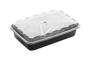 Container 830 ml with lid, 1 section
