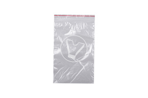 Plastic poly bag with resealable lock, 100*150 mm