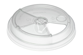 Flat cap type B, transparent, with transparent plug