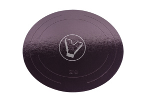 Cake board without holder, round, d 280 mm, height 2.5 mm, brown, 10 pcs/pack, “Confectioner”